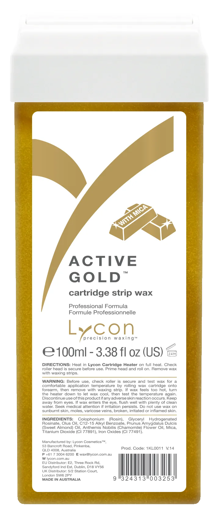 LYCON Active Gold Strip Wax Cartridge