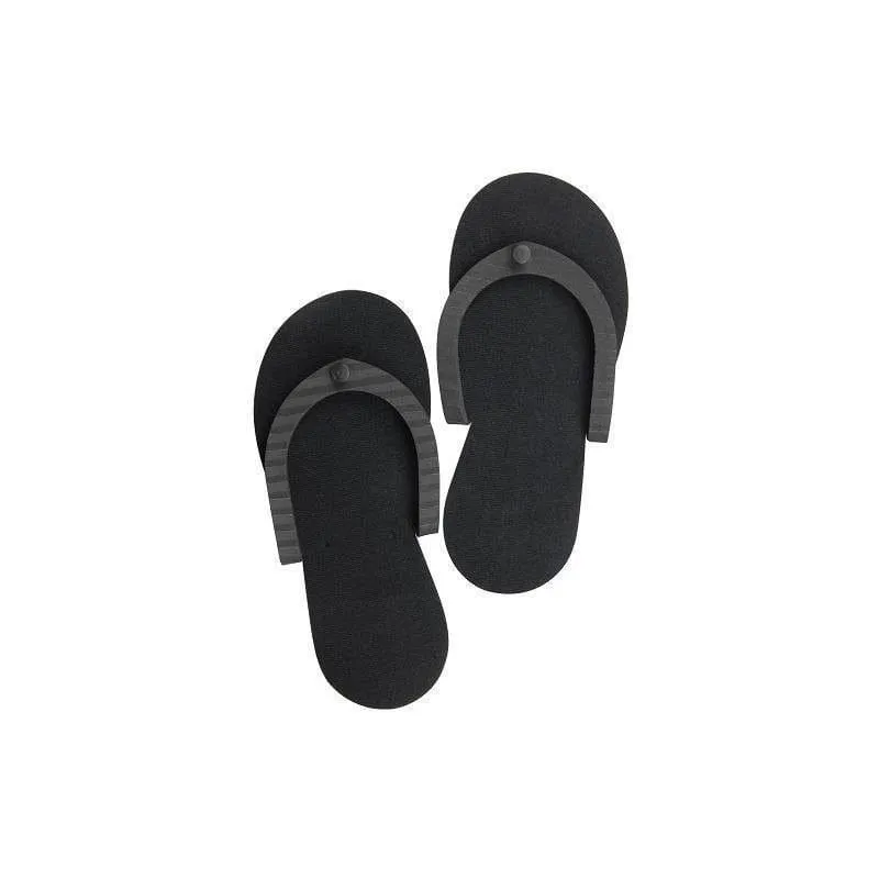 Disposable Black Pedi Jandals  - 10pk