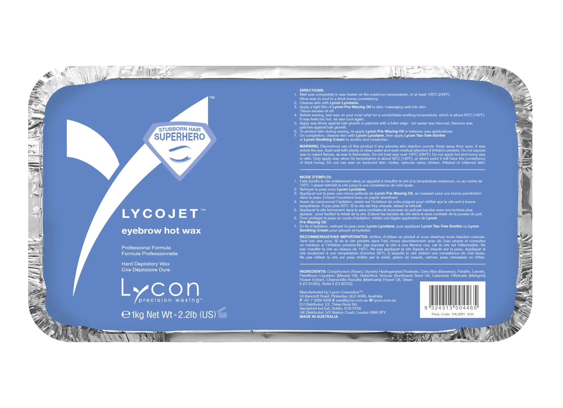 Lycojet Eyebrow Hot Wax 500gm