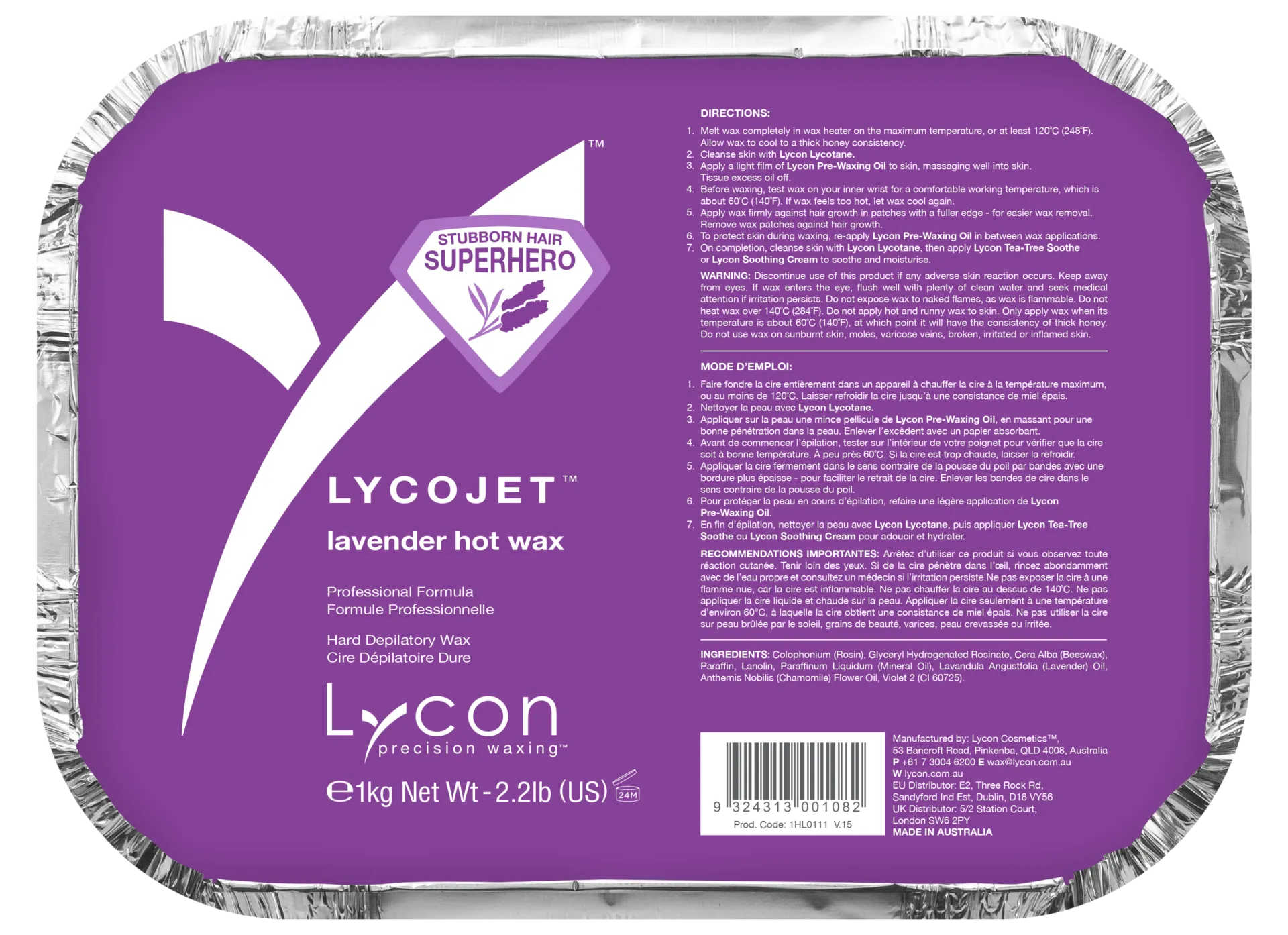 LYCOJET Lavender Hot Wax 1KG