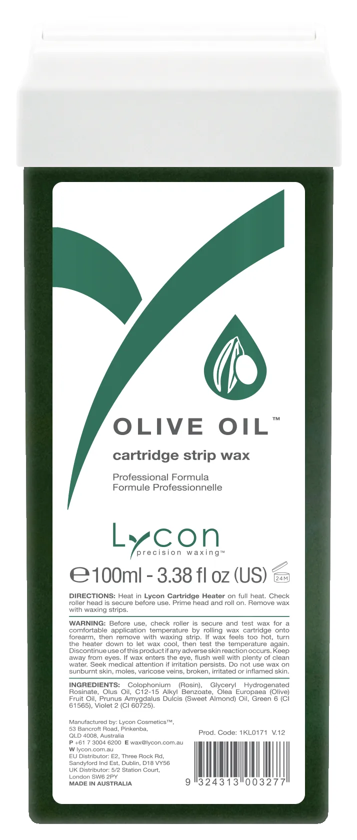LYCON Olive Oil Strip Wax Cartridge