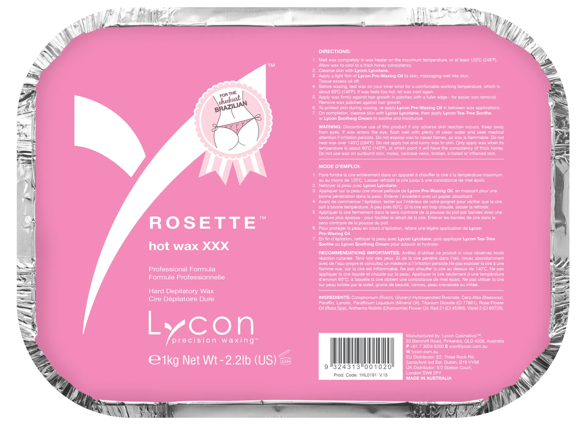 Lycon Rosette Hot Wax - 1KG