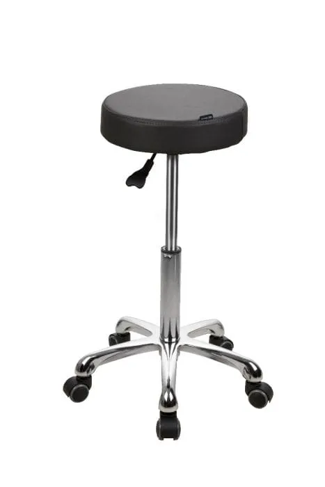 Beauty Stool - BLACK with Chrome base