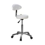Beauty Stool - Chrome base with back