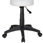 Beauty Stool - Plastic base, no back - white
