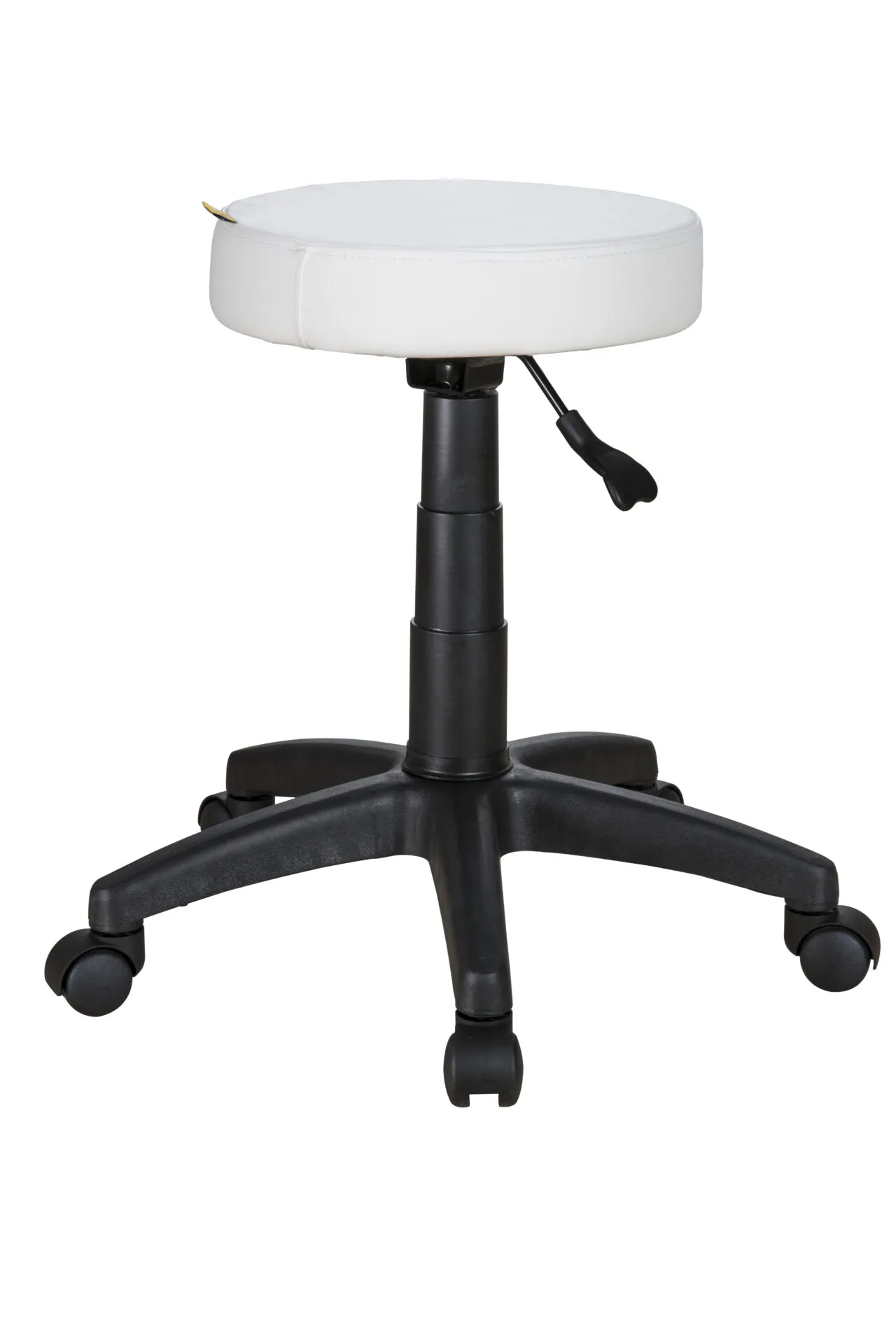 Beauty Stool - Plastic base, no back - white