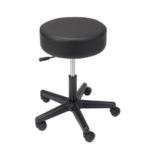 Beauty Stool - Plastic base, no back - Black