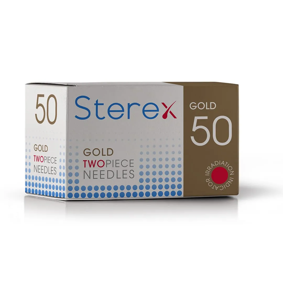 Sterex F3 Gold Two-Piece Electrolysis Needles